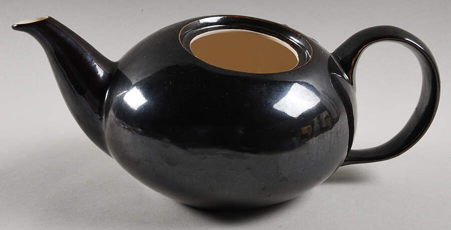Town and Country Metallic Brown Teapot No Lid by Red Wing-1