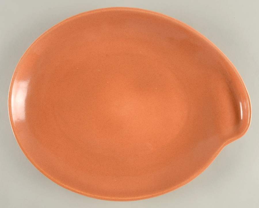 Town and Country Peach 15" Oval Serving Platter by Red Wing-1