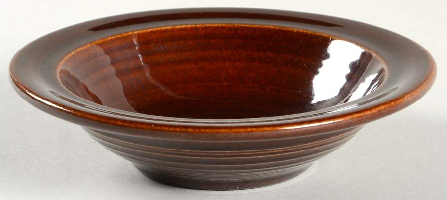 Village Brown Rim Fruit/Dessert (Sauce) Bowl by Red Wing-1