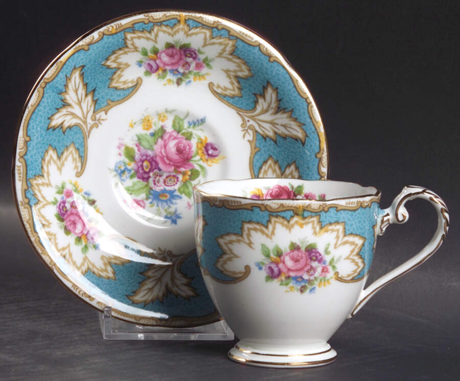 Academy Blue Footed Demitasse Cup & Saucer Set by Royal Grafton-1