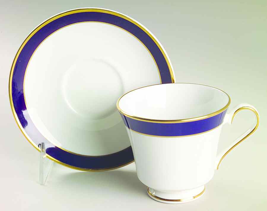 Blue Nile Footed Cup & Saucer Set by Royal Grafton-1