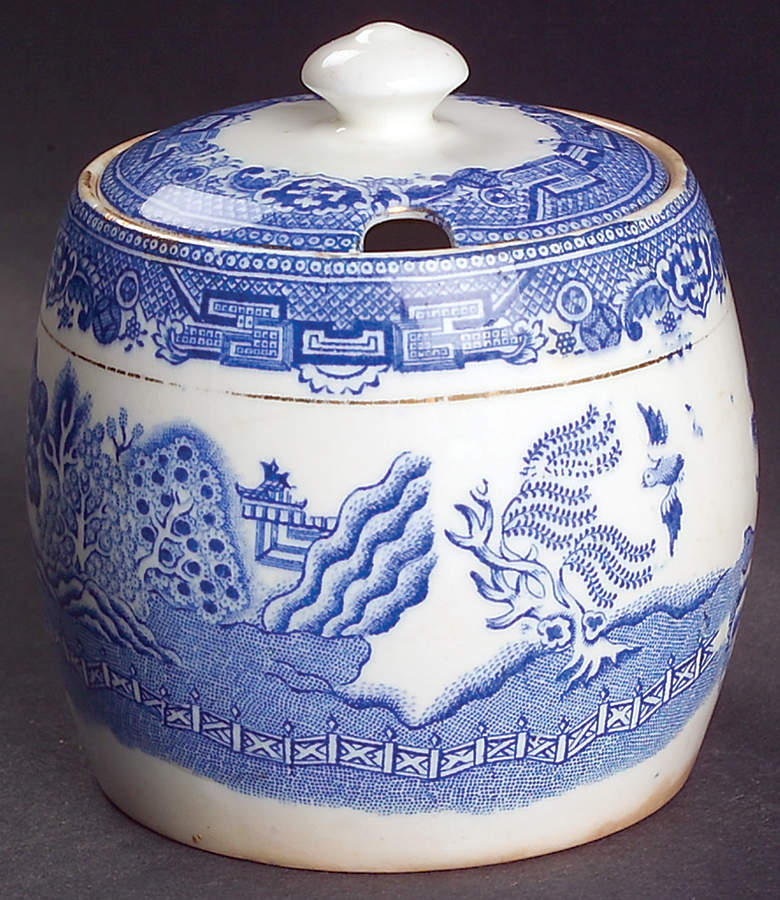 Blue Willow Jam/Jelly & Lid by Royal Grafton-1