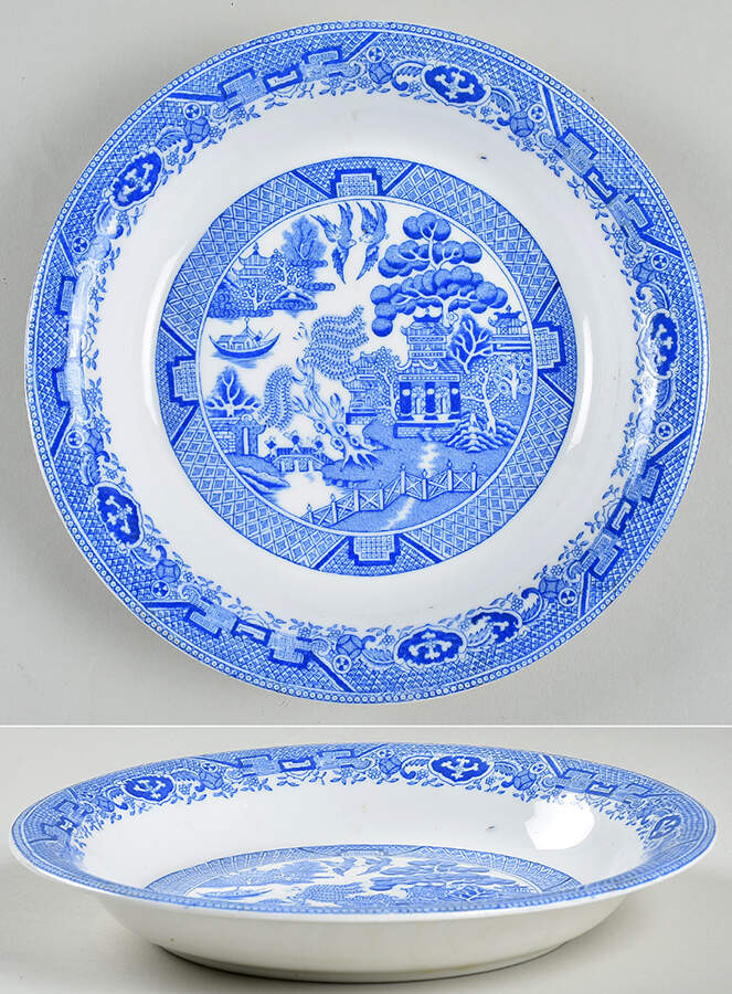 Blue Willow Rim Soup Bowl by Royal Grafton-1