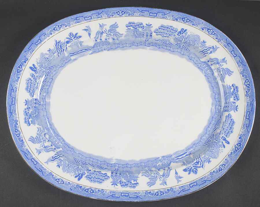 Blue Willow 15" Oval Serving Platter by Royal Grafton-1