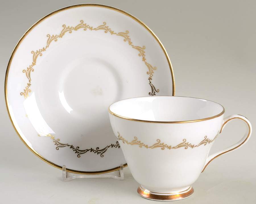 Golden Glory Footed Cup & Saucer Set by Royal Grafton-1