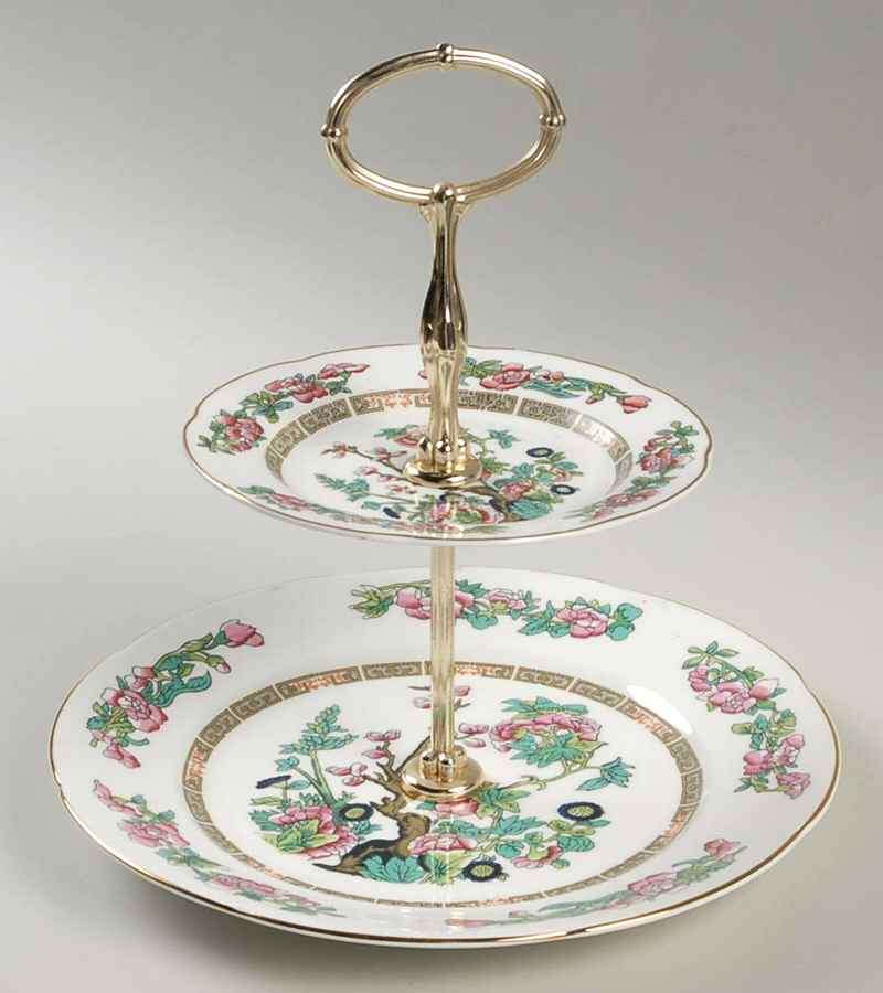 Indian Tree 2 Tiered Serving Tray (Dinner&Bread/Butter Plate) by Royal Grafton-1