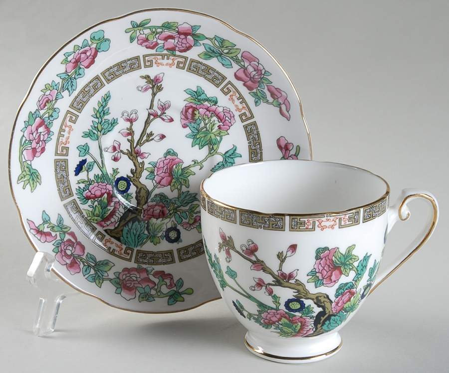 Indian Tree Footed Cup & Saucer Set by Royal Grafton-1
