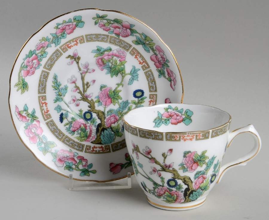 Indian Tree Footed Cup & Saucer Set by Royal Grafton-1
