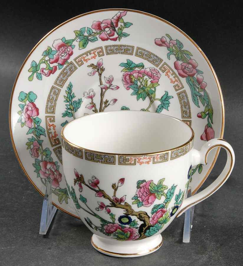 Indian Tree Footed Cup & Saucer Set by Royal Grafton-1