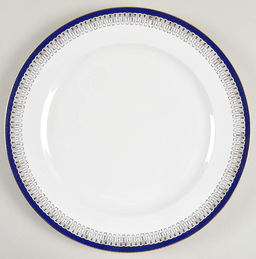 Majestic Dark Blue Chop Plate (Round Platter) by Royal Grafton-1