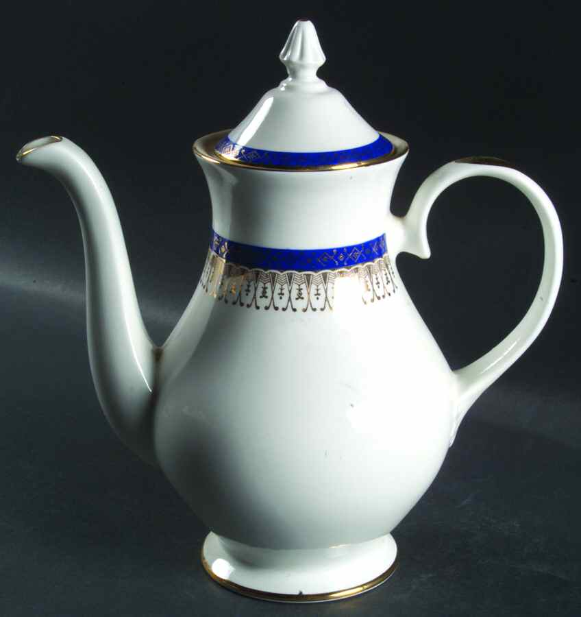 Majestic Dark Blue Coffee Pot & Lid by Royal Grafton-1