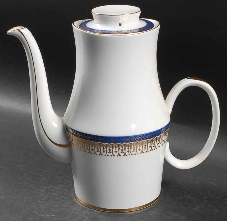 Majestic Dark Blue Coffee Pot & Lid by Royal Grafton-1