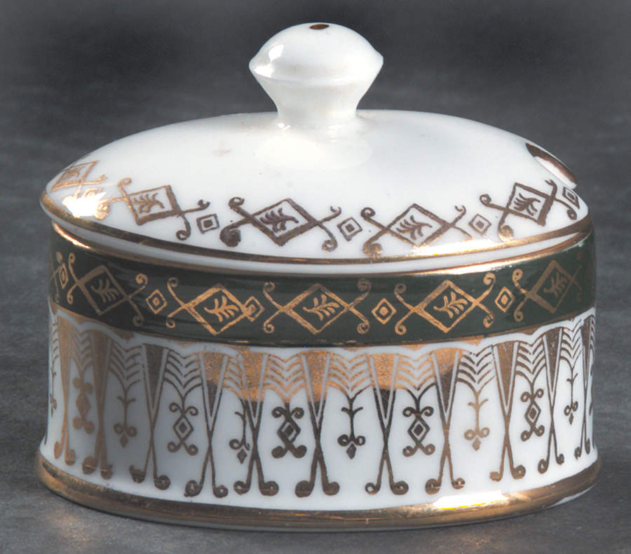 Majestic Green Mustard Jar & Lid by Royal Grafton-1