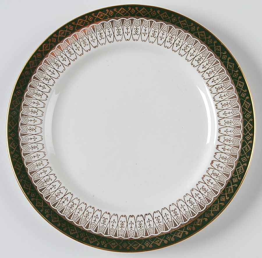 Majestic Green Bread & Butter Plate by Royal Grafton-1