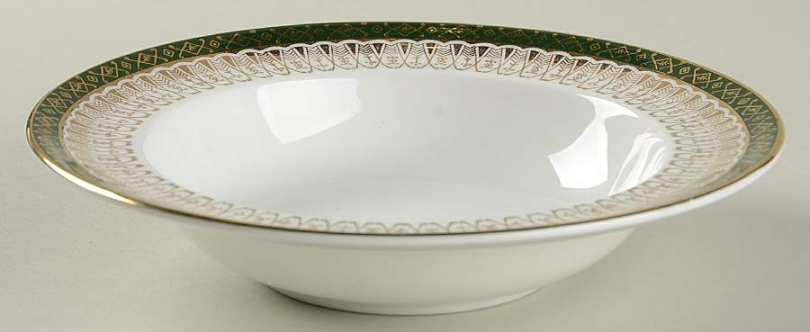 Majestic Green Rim Cereal Bowl by Royal Grafton-1