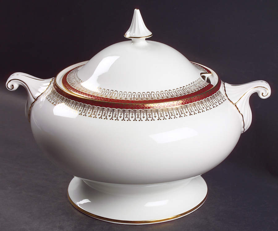 Majestic Maroon Tureen &  Lid by Royal Grafton-1