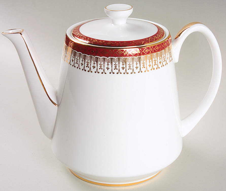 Majestic Maroon Teapot & Lid by Royal Grafton-1