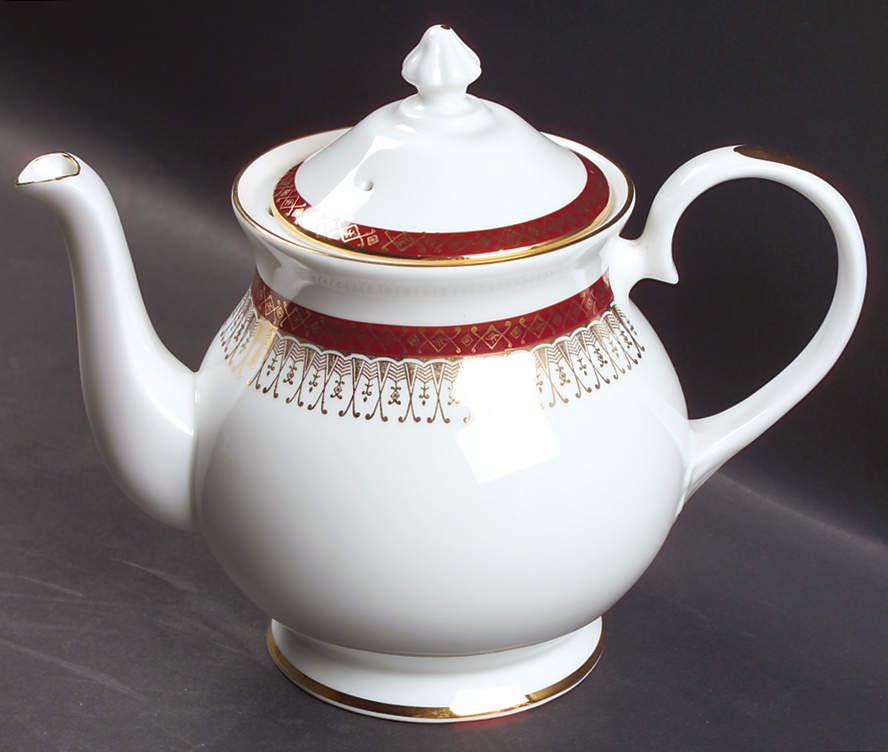 Majestic Maroon Teapot & Lid by Royal Grafton-1