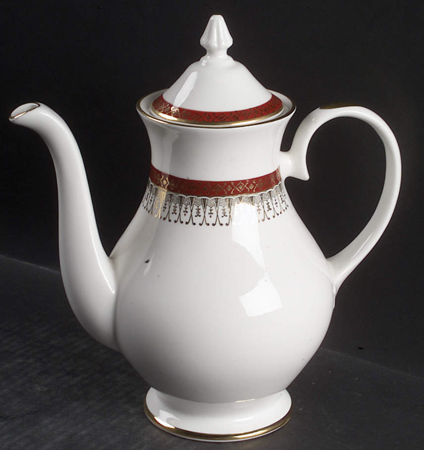 Majestic Maroon Coffee Pot & Lid by Royal Grafton-1