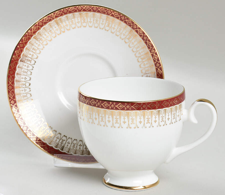 Majestic Maroon Breakfast Cup & Saucer Set by Royal Grafton-1