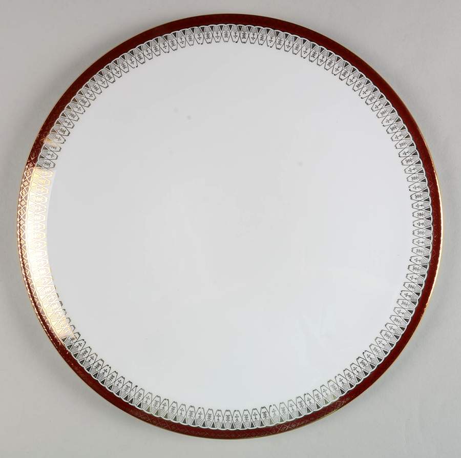 Majestic Maroon Cake Plate by Royal Grafton-1