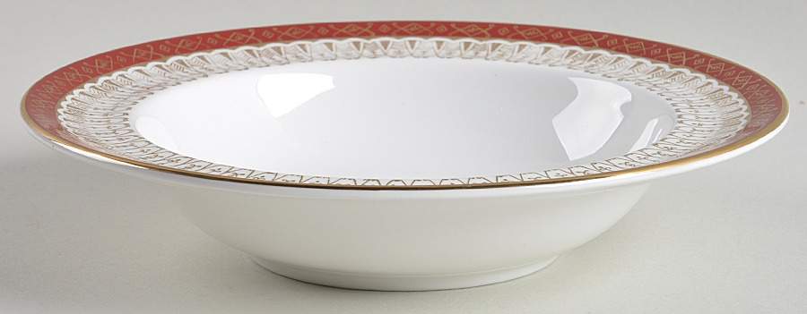 Majestic Maroon Rim Cereal Bowl by Royal Grafton-1