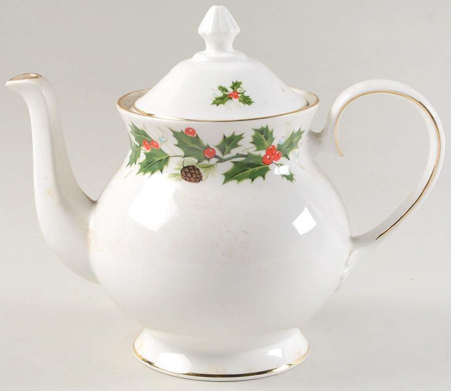 Noel (Holly Backstamp, Smooth) Teapot & Lid by Royal Grafton-1
