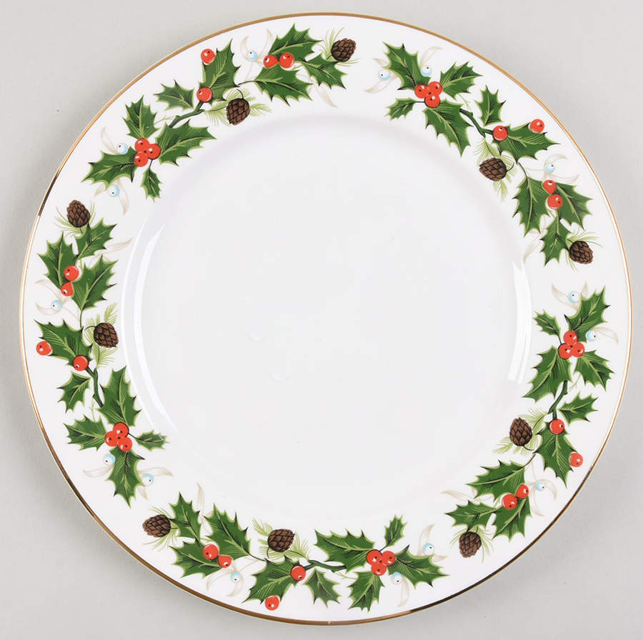 Noel (Holly Backstamp, Smooth) Luncheon Plate by Royal Grafton-1
