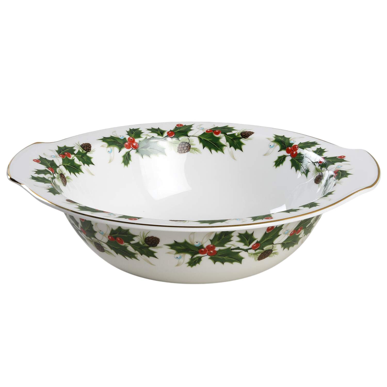 Noel (Holly Backstamp, Smooth) 10" Round Vegetable Bowl by Royal Grafton-1