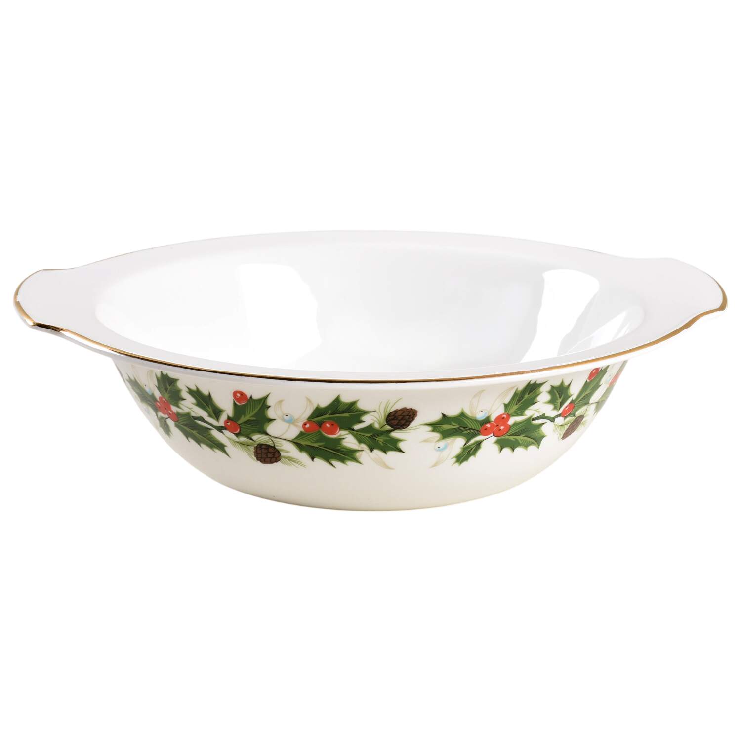 Noel (Holly Backstamp, Smooth) 10" Round Vegetable Bowl by Royal Grafton-1
