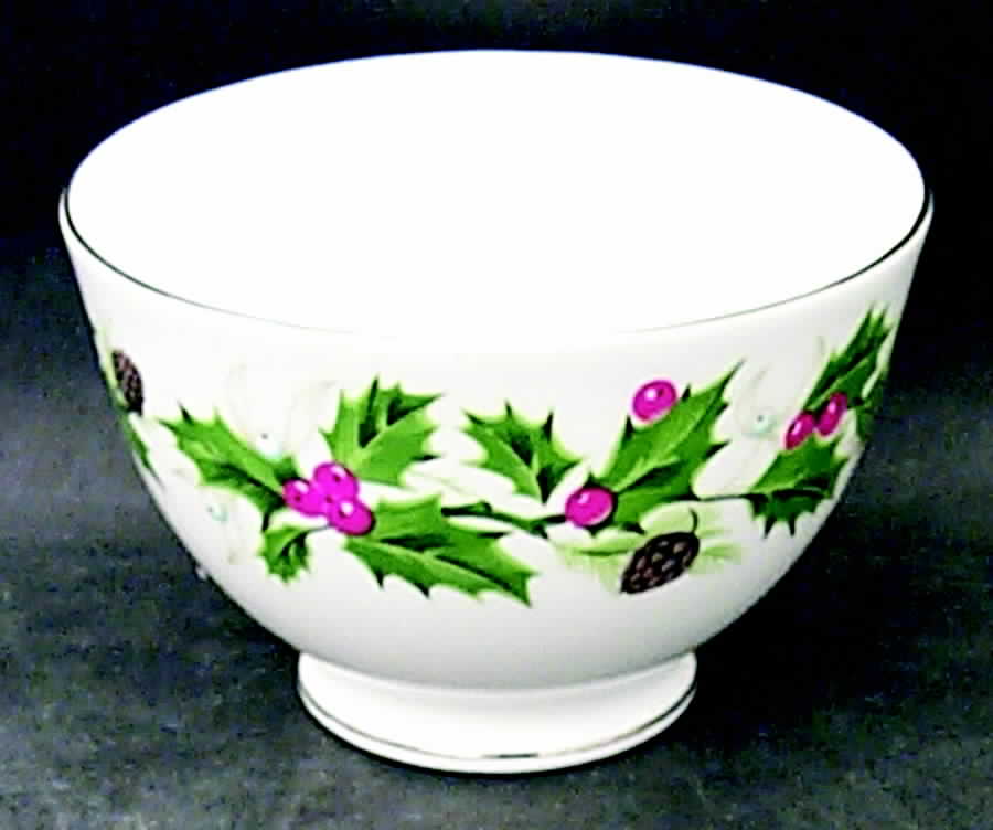 Noel (Holly Backstamp, Smooth) Open Sugar Bowl by Royal Grafton-1