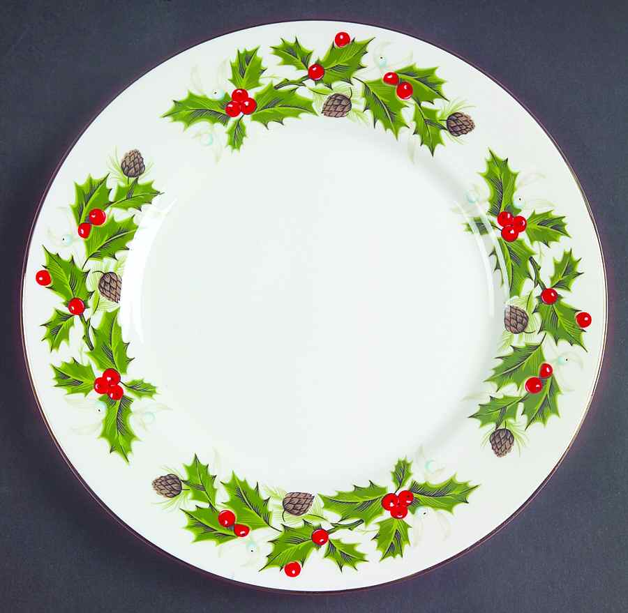 Noel (Holly Backstamp, Smooth) Salad Plate by Royal Grafton-1