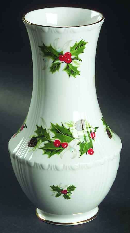 Noel (Holly Backstamp, Smooth) 7" Vase by Royal Grafton-1