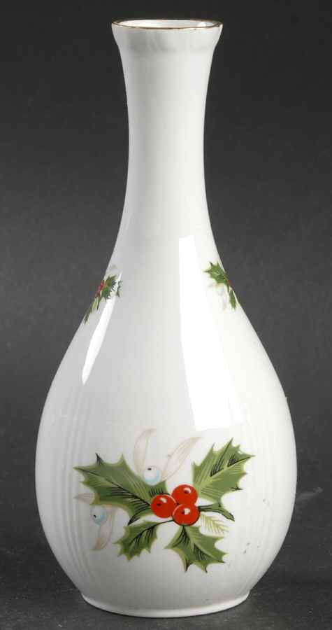 Noel (Holly Backstamp, Smooth) Bud Vase by Royal Grafton-1