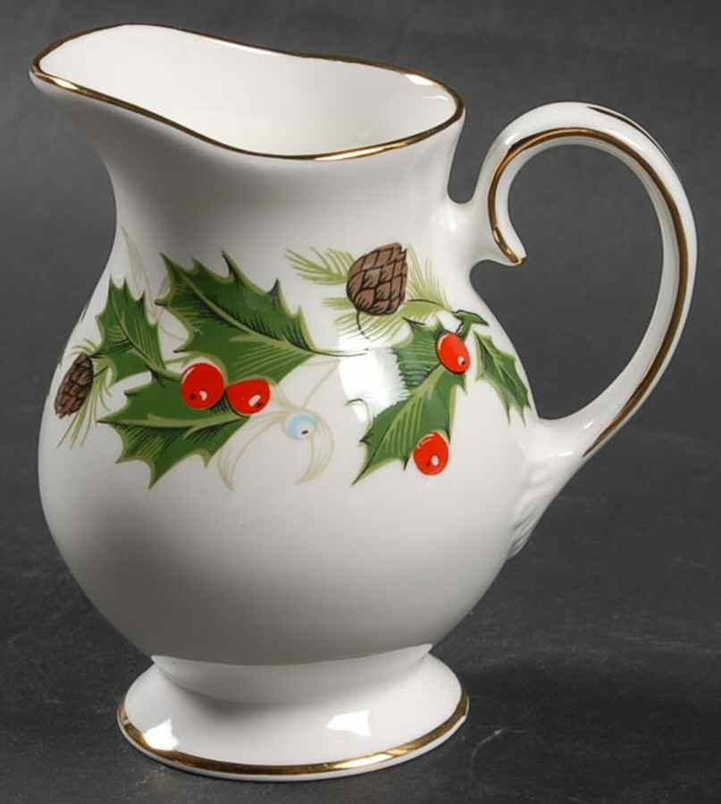 Noel (Holly Backstamp, Smooth) Mini Creamer by Royal Grafton-1