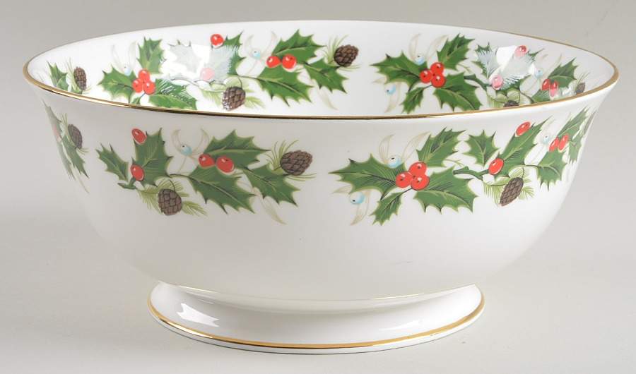 Noel (Holly Backstamp, Smooth) 8" Round Vegetable Bowl by Royal Grafton-1
