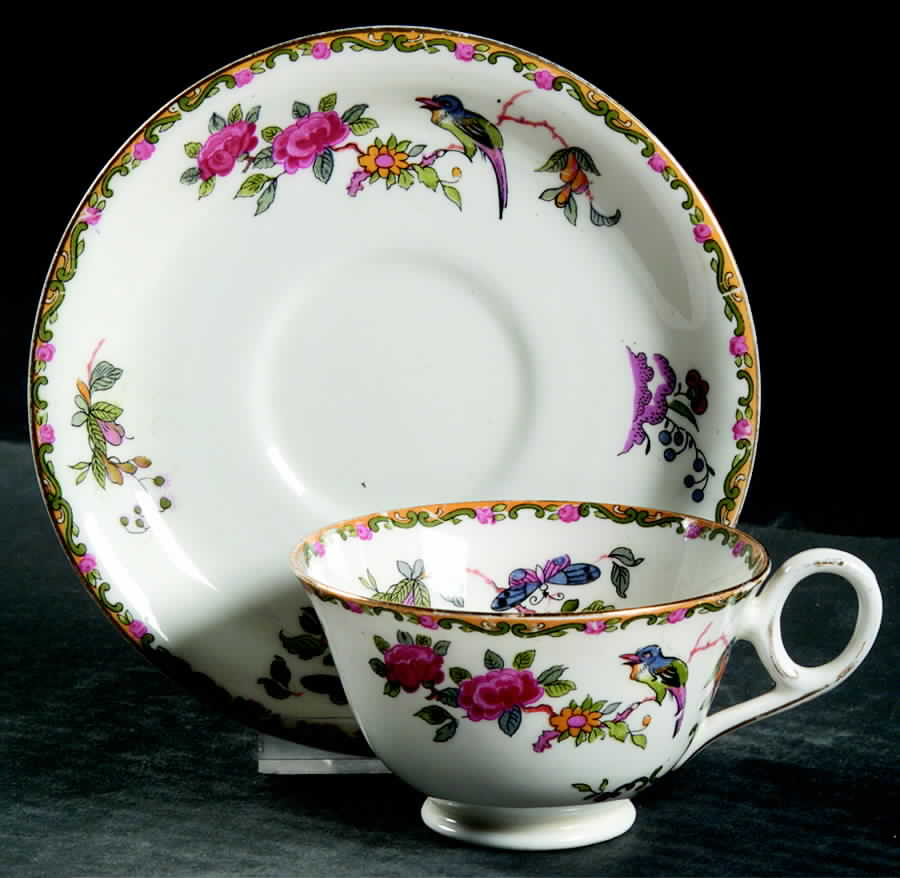 Queen Bess Footed Cup & Saucer Set by Royal Grafton-1