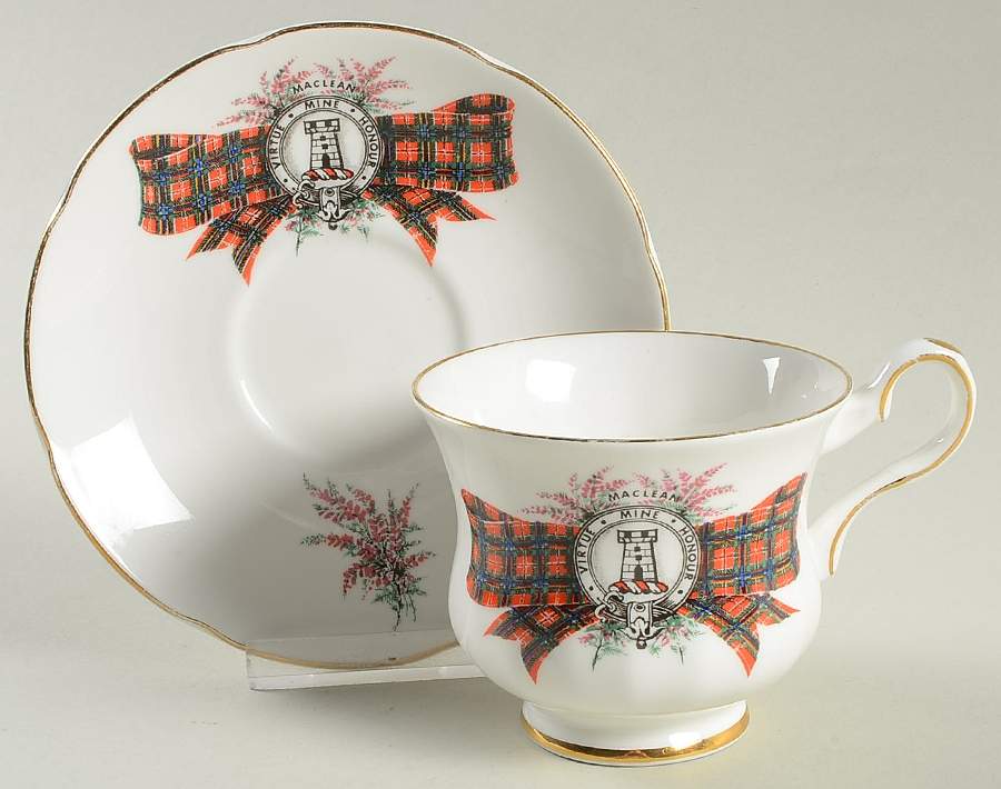 Coat of Arms (Scalloped) Footed Cup & Saucer Set by Royal Grafton-1