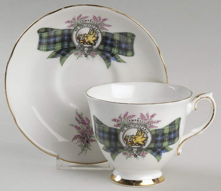 Coat of Arms (Scalloped) Footed Cup & Saucer Set by Royal Grafton-1
