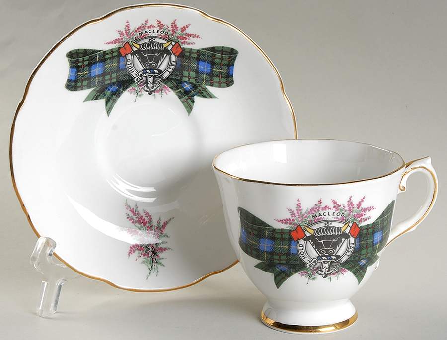 Coat of Arms (Scalloped) Footed Cup & Saucer Set by Royal Grafton-1