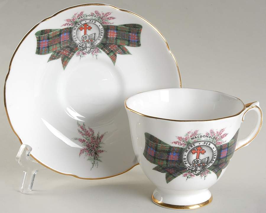 Coat of Arms (Scalloped) Footed Cup & Saucer Set by Royal Grafton-1