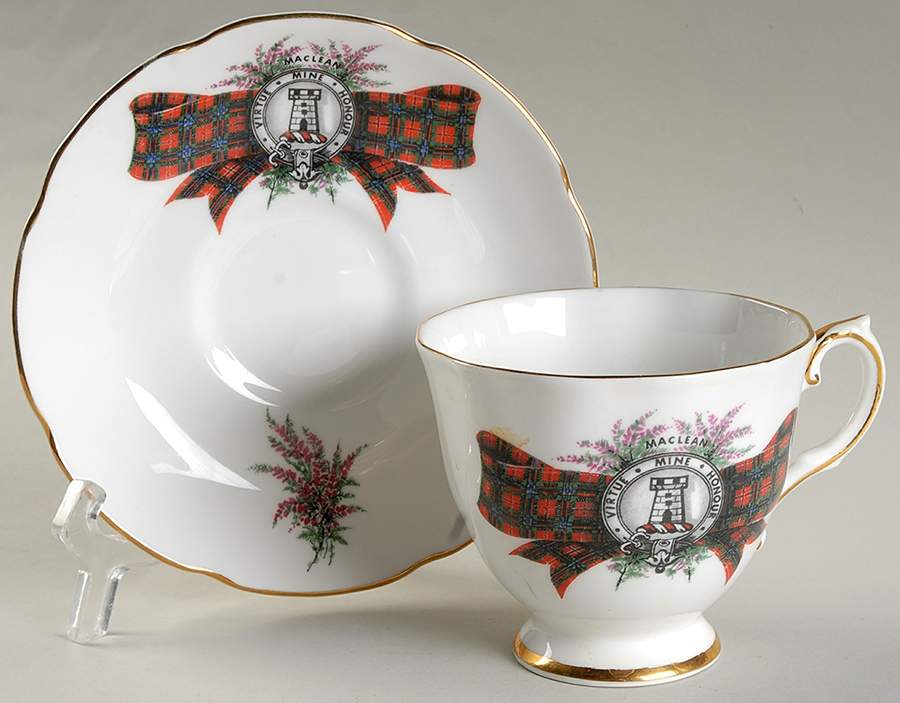 Coat of Arms (Scalloped) Footed Cup & Saucer Set by Royal Grafton-1