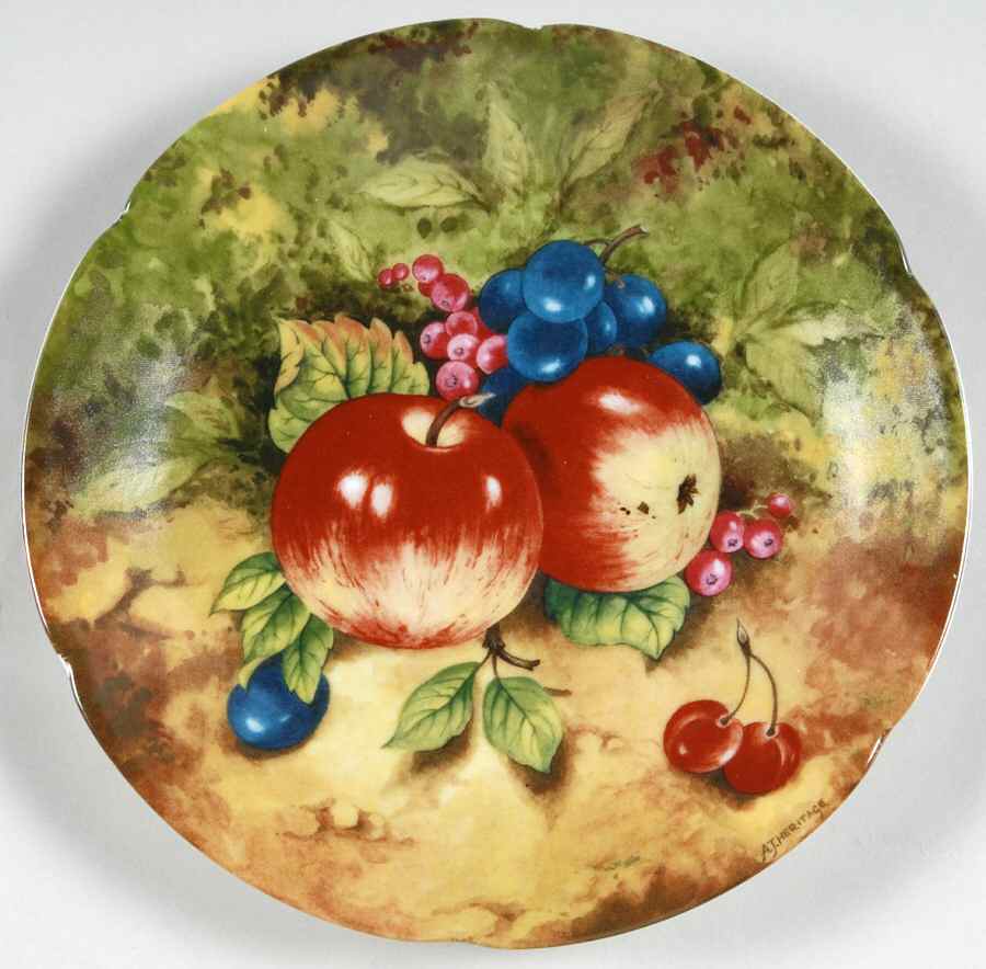 Still Life (Scalloped Edge) Canape Plate by Rochard-1