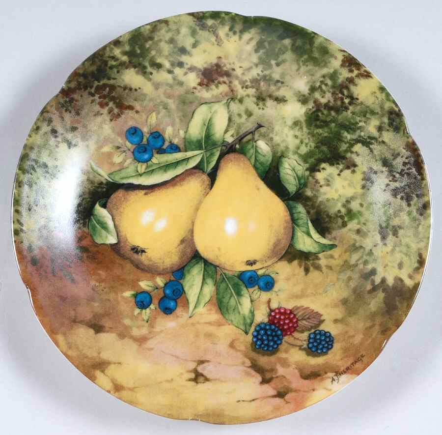 Still Life (Scalloped Edge) Canape Plate by Rochard-1