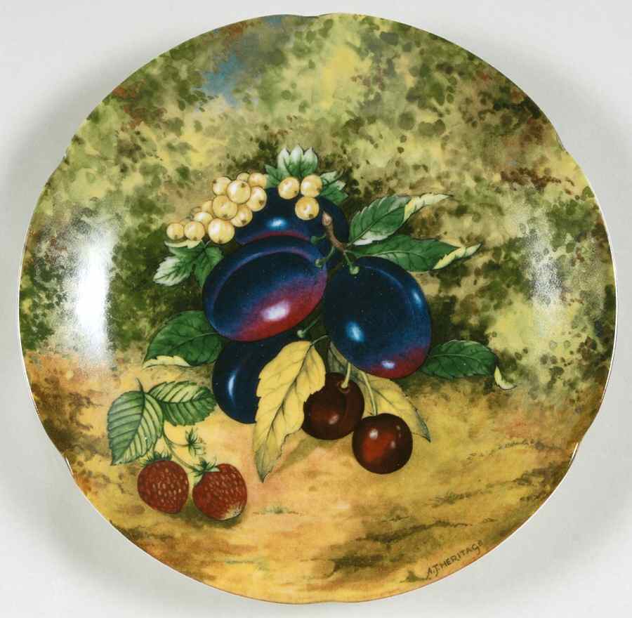Still Life (Scalloped Edge) Canape Plate by Rochard-1