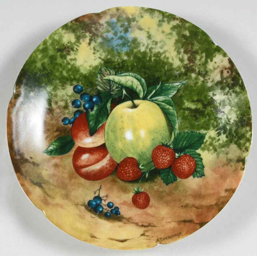Still Life (Scalloped Edge) Canape Plate by Rochard-1