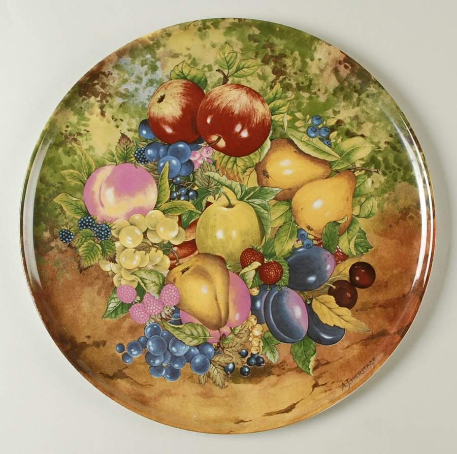 Still Life (Scalloped Edge) Cake Plate by Rochard-1