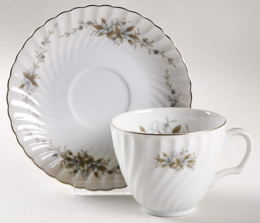 Alyce Flat Cup & Saucer Set by Royal Hostess-1
