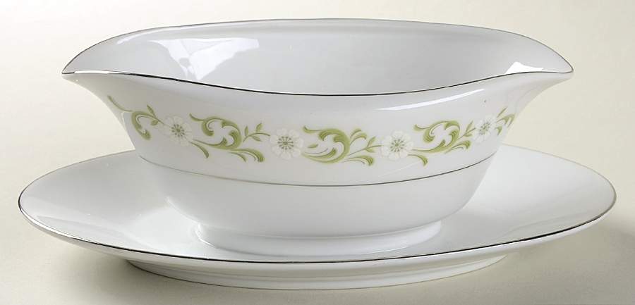 Bridgit Gravy Boat with Attached Underplate by Royal Hostess-1