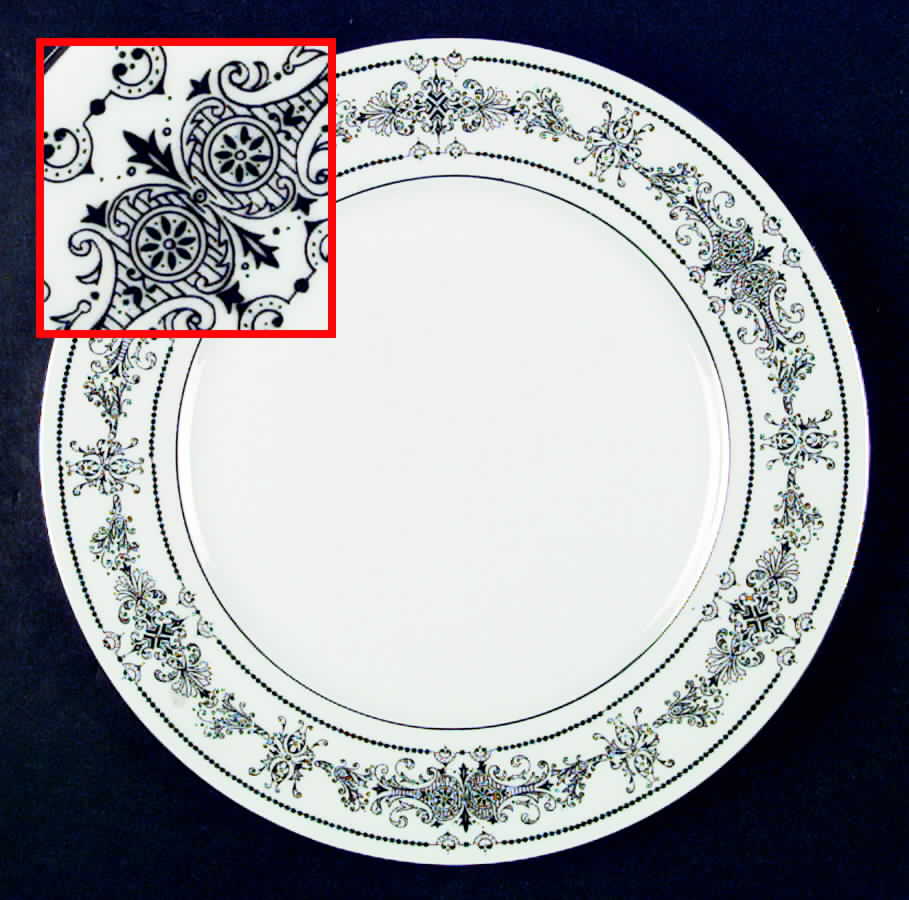 Chateau Black Dinner Plate by Royal Hostess-1